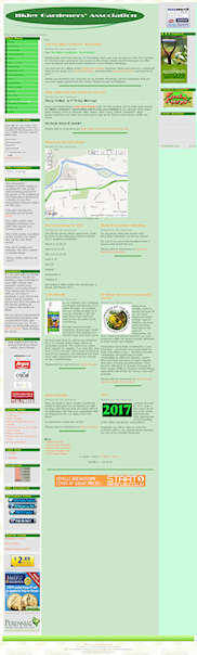 Screenshot of Ilkley Gardeners Website